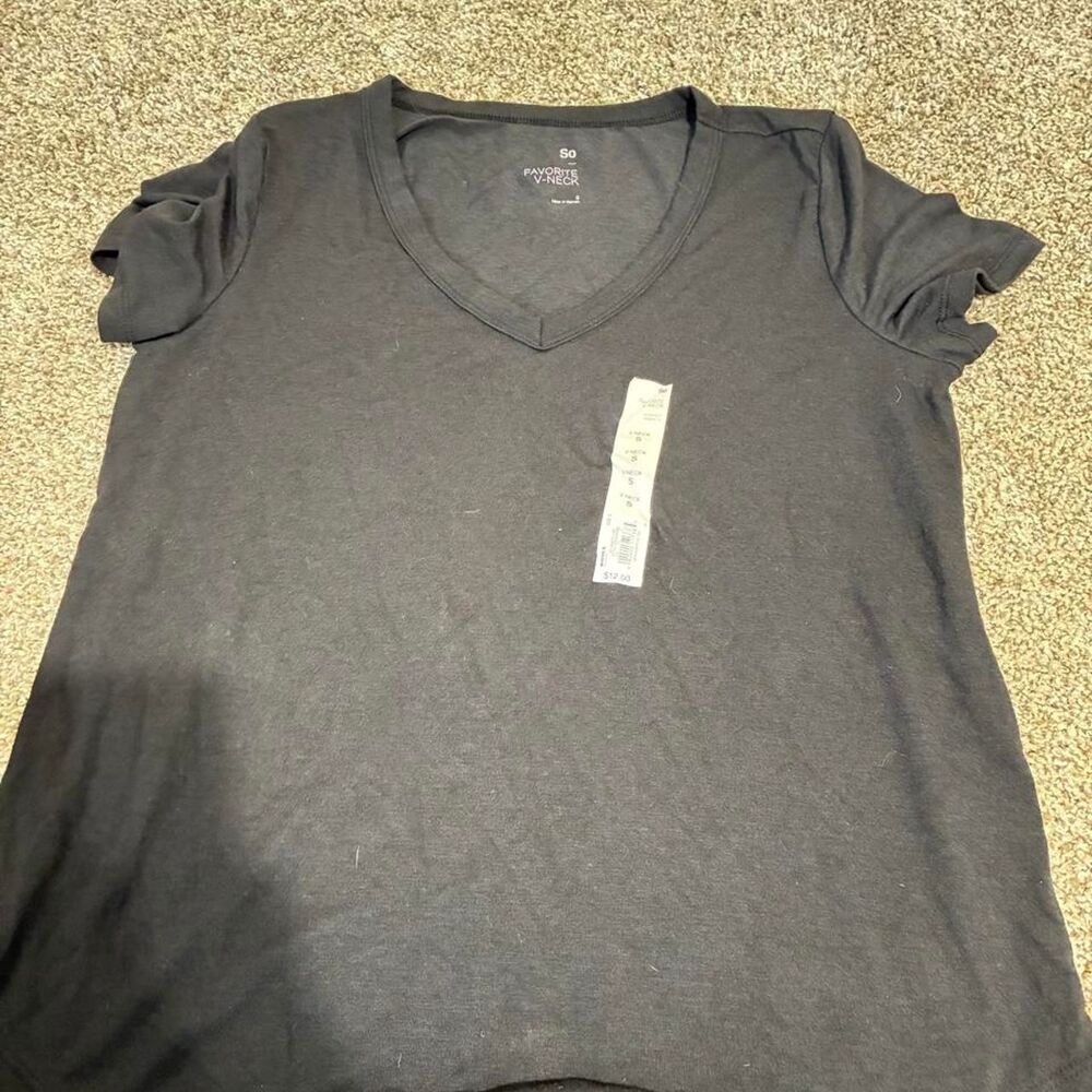 So-clothing Women's Black and Grey T-shirt